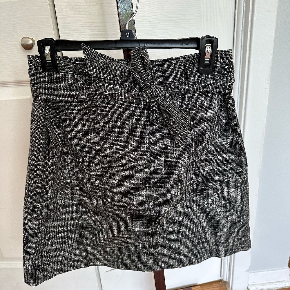 Loft Tweed Skirt with Waist Tie